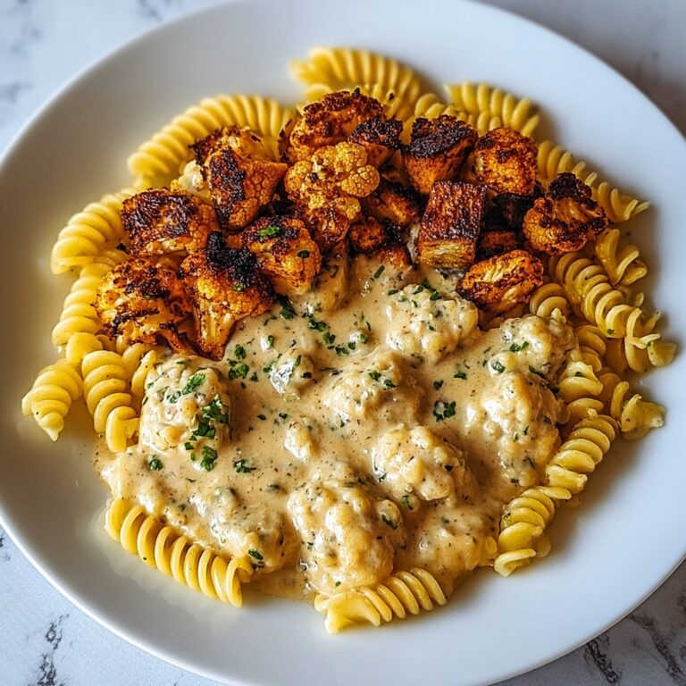 Cheesy Alfredo Twisted Pasta with Garlic Butter Chicken Recipe