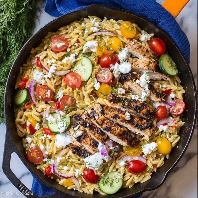 Chicken Shawarma Orzo Skillet Recipe
