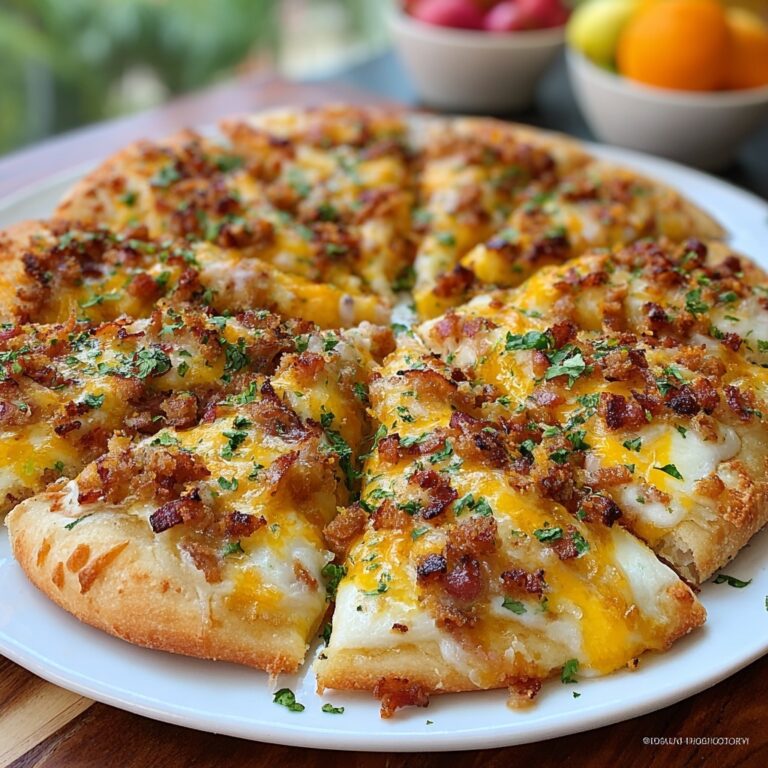 Breakfast Pizza with Bacon, Eggs, and Cheddar Recipe
