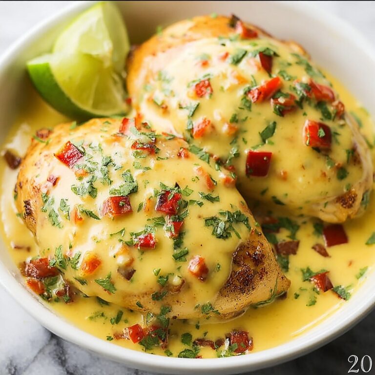 Chicken with Cheesy Garlic Sauce Recipe