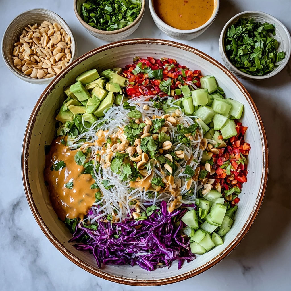 Thai Crunch Salad with Spicy Peanut Dressing Recipe - Recipe Image