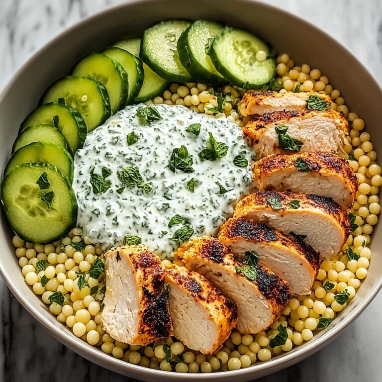 Herbed Chicken Couscous Bowls with Tzatziki Recipe