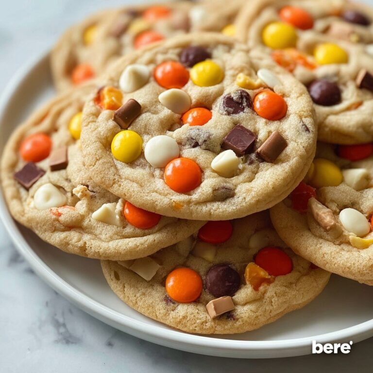 White Chocolate Reese’s Pieces Peanut Butter Chip Cookies Recipe