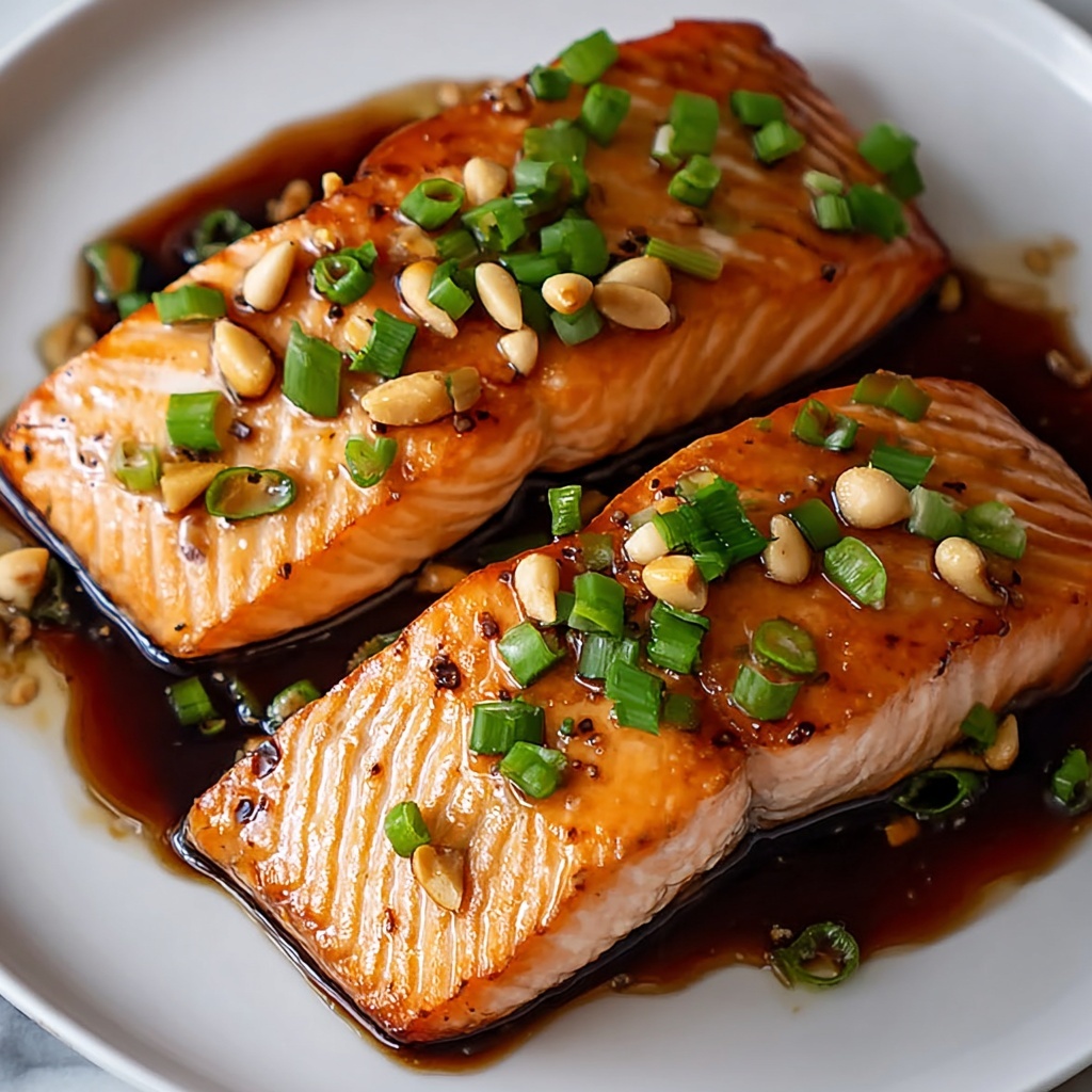 Easy Crispy Honey Garlic Glazed Salmon Recipe - Recipe Image