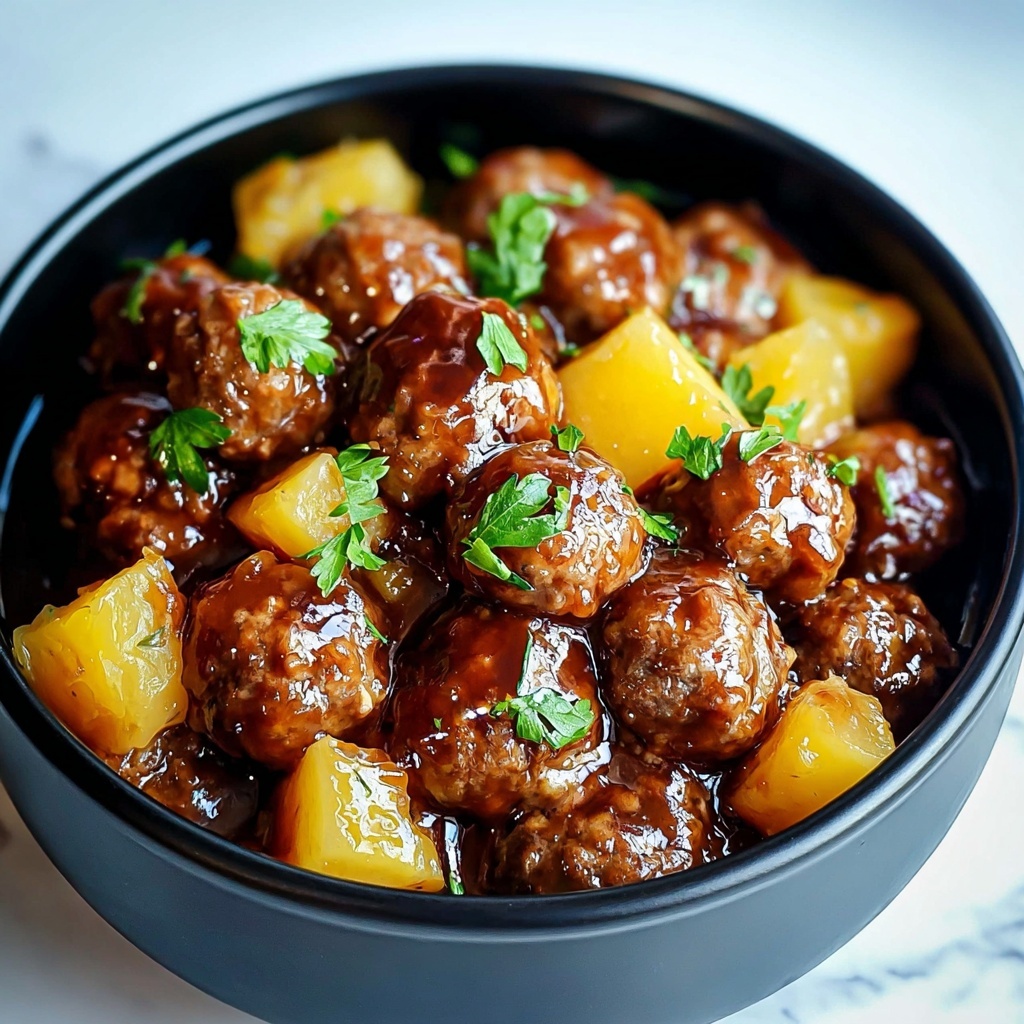 Crockpot Hawaiian Meatballs Recipe - Recipe Image