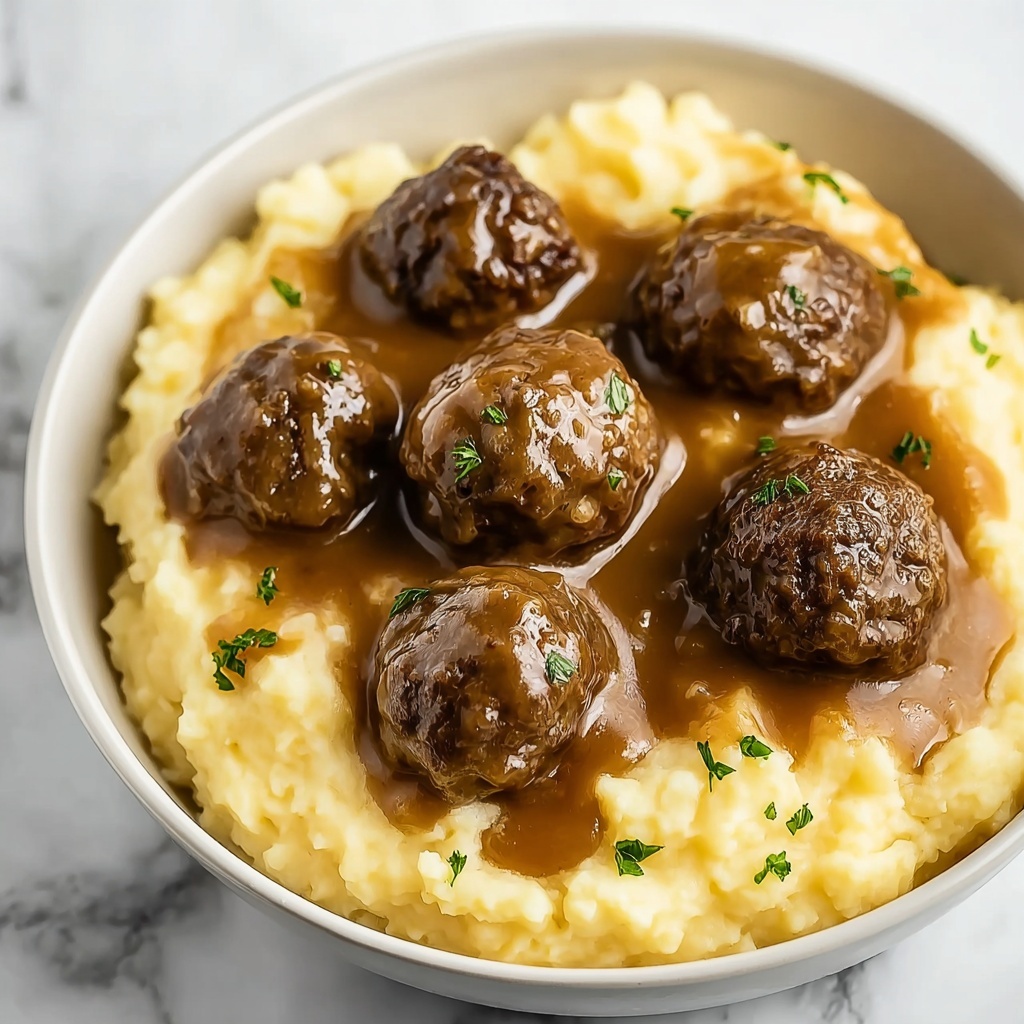 Tasty Slow Cooker Salisbury Steak Meatballs Recipe - Recipe Image