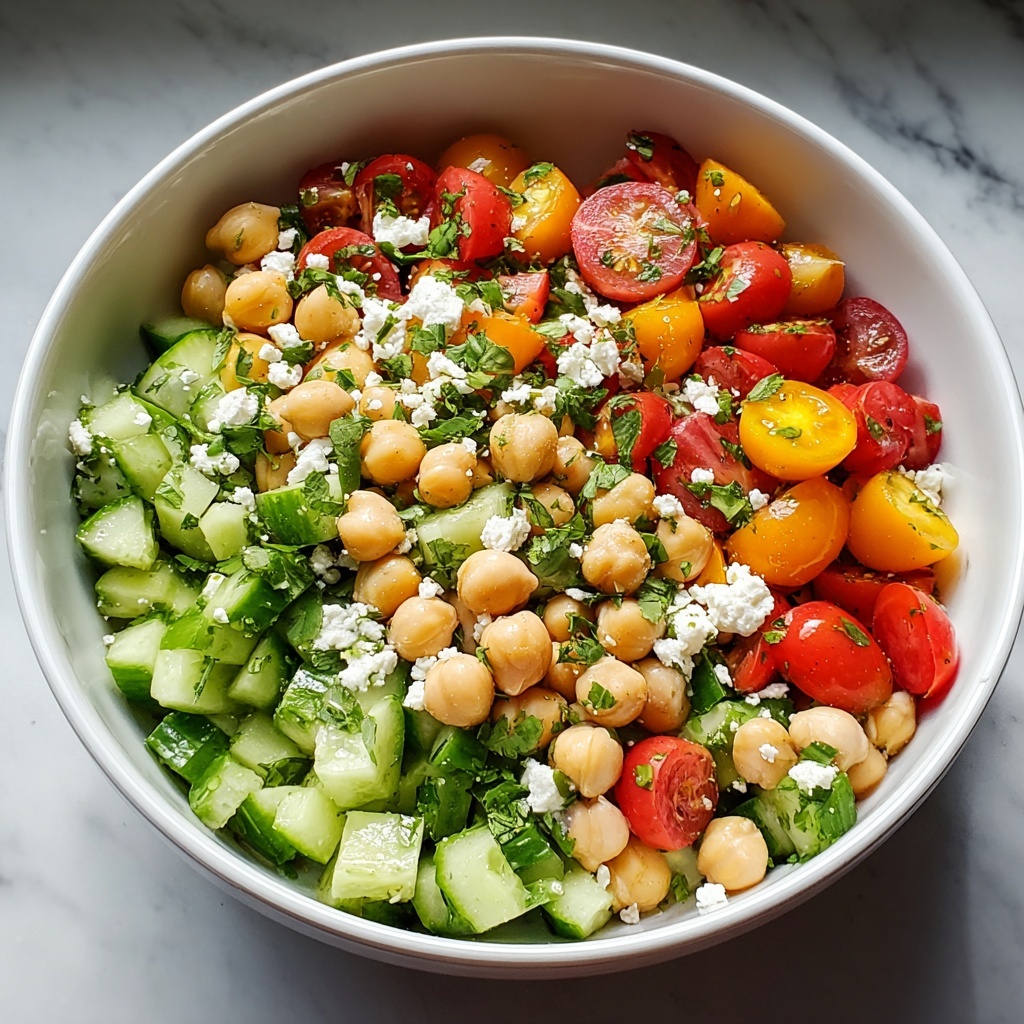 Mediterranean Chickpea Salad with Lemon Vinaigrette Recipe - Recipe Image