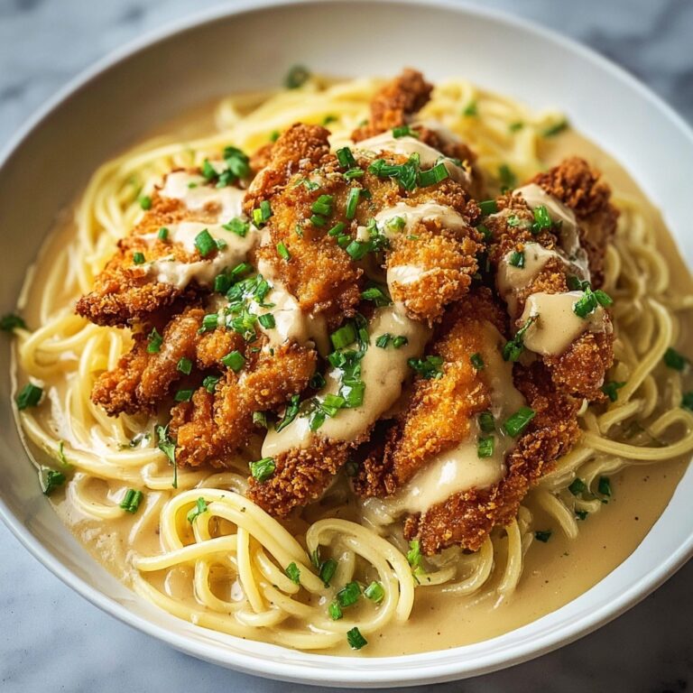 Crispy Chicken with Creamy Parmesan Pasta Recipe
