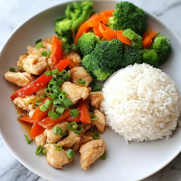 Chicken Stir-Fry with Steamed Broccoli & Fluffy Rice Recipe