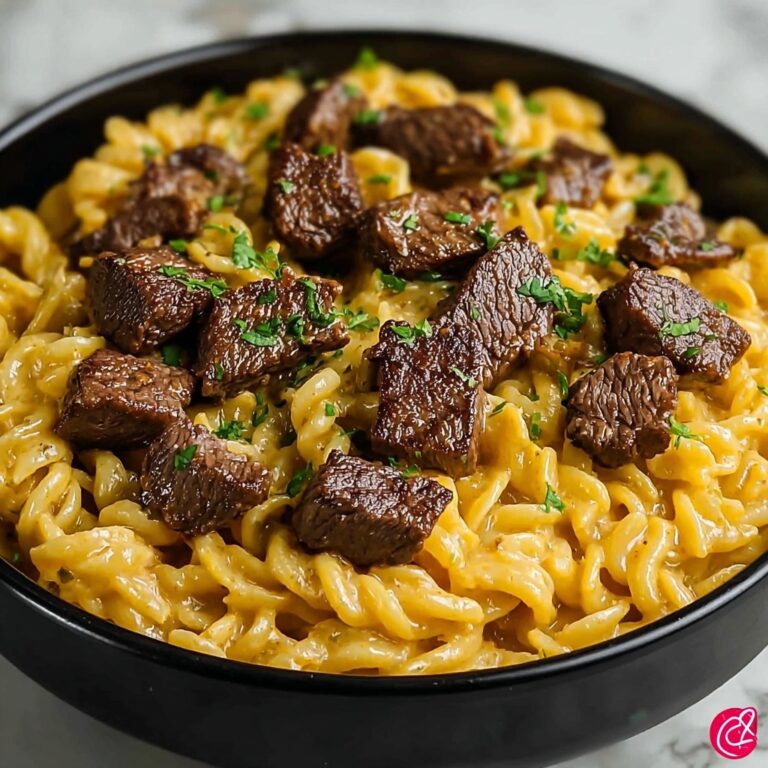 Indulgent One-Pot Creamy Spicy Garlic Butter Steak & Pasta Recipe