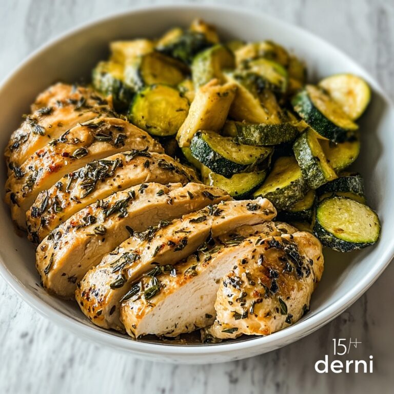 Garlic Herb Chicken & Zucchini Plate Recipe