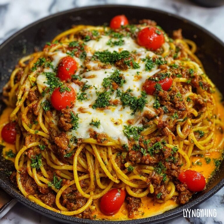 Creamy Cajun Beef Spaghetti with Three-Cheese Parmesan Sauce Recipe